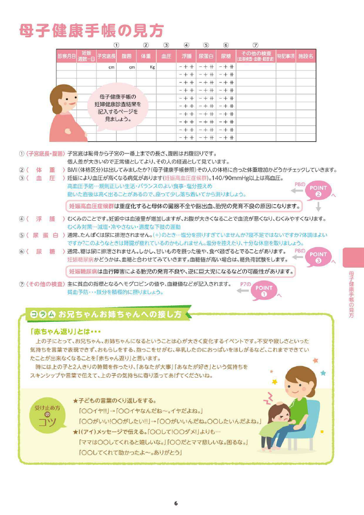 多賀城市 子育て親育ちサポートブック<br>はぐはぐ ページ8