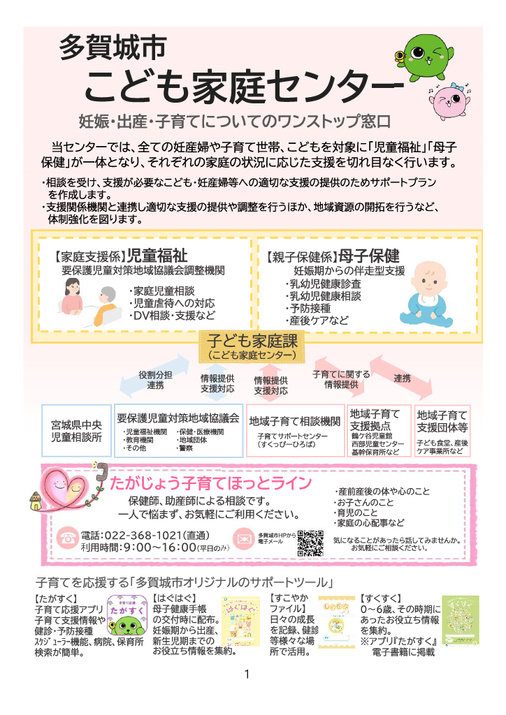 多賀城市 子育て親育ちサポートブック<br>すくすく ページ2